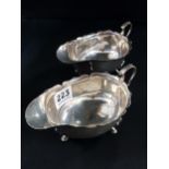 PAIR OF ANTIQUE SILVER SAUCE BOATS 170G