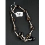 DESIGNER SMOKEY QUARTZ NECKLACE BY CAROLINA