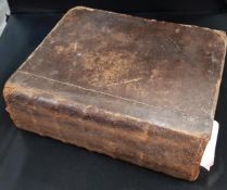 ANTIQUE HOLY BIBLE DATED 1754