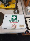 OLD FIRST AID TIN AND ORIGINAL CONTENTS