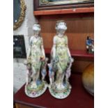 PAIR OF MEISSEN CANDLESTICKS A/F