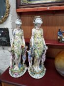 PAIR OF MEISSEN CANDLESTICKS A/F