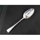 ANTIQUE IRISH SILVER SERVING SPOON 27G