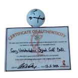 SIGNED GOLF BALL BY GARY WOLSTENHOLME WITH C.O.A