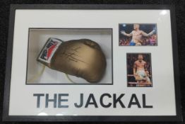 CASED AND SIGNED CARL FRAMPTON BOXING GLOVE