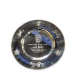 SILVER COLOURED TRAY - GIFT TO IRISH FA FROM ENGLISH FA 2007