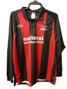 CRUSADERS F.C MATCH WORN SHIRT 'SNODDY' 19 IRISH CUP FINAL 2013