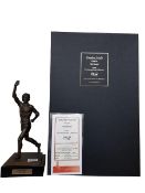 LIMITED EDITION GEORGE BEST BRONZE FIGURE WITH C.O.A