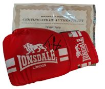 SIGNED BOXING GLOVE BY TYSON FURY WITH C.O.A