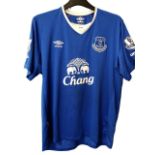 EVERTON F.C SHIRT POSSIBLY MATCH WORN AND SIGNED BAINES NO.3