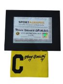 SIGNED TOMMY DOCHERTY CAPTAINS ARMBAND WITH C.O.A