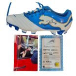 SIGNED PUMA FOOTBALL BOOT BY MATTEO DARMIAN FORMER MAN UTD, NOW INTER MILAN FULL BACK