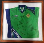 FRAMED AND SIGNED NORTHERN IRELAND SHIRT