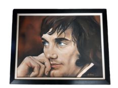 AMAZING OIL ON BOARD OF GEORGE BEST SIGNED A.MURRAY