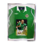 DAVID HEALY FRAMED PHOTOGRAPH AND SHIRT