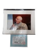 MURRAY WALKER SIGNED PHOTO WITH C.O.A