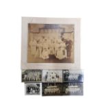 CRICKET PHOTOGRAPH AND COLLECTION OF POSTCARDS