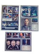 3 SIGNED COPY PHOTOGRAPHS - TYSON FURY V DEONTAY WILDER - LEWIS HAMILTON AND PHIL 'THE POWER' TAYLOR