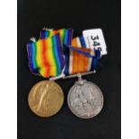 PAIR OF WORLD WAR 1 MEDALS - 17160 PTE.F.B.OATHAM OXF & BUCKS L.I