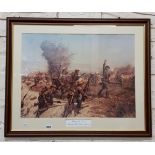LARGE 36TH ULSTER DIVISION FRAMED PRINT 24" X 29"
