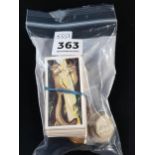 BAG OF MEDALS, COINS AND CIGARETTE CARDS