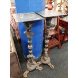 PAIR OF CAST IRON TORCHERE'S (3FT 6")