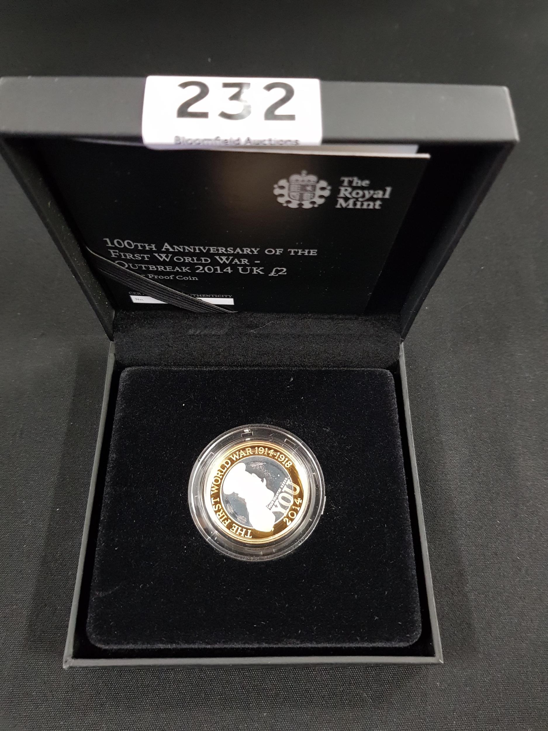 2014 SILVER PROOF 100TH ANNIVERSARY 1914 £2