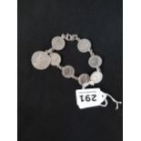 SILVER COIN BRACELET SET WITH NEW ZEALAND COINS