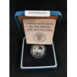 SILVER PROOF £1 COIN BOXED