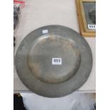 EARLY PEWTER PLATE