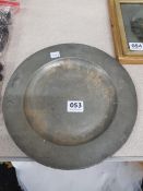 EARLY PEWTER PLATE