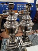 PAIR OF CHROME LAMPS