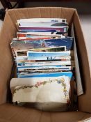 BOX OF OLD POSTCARDS