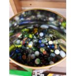 TIN OF OLD MARBLES