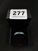 SILVER AND BLUE TOPAZ COLOUR RING
