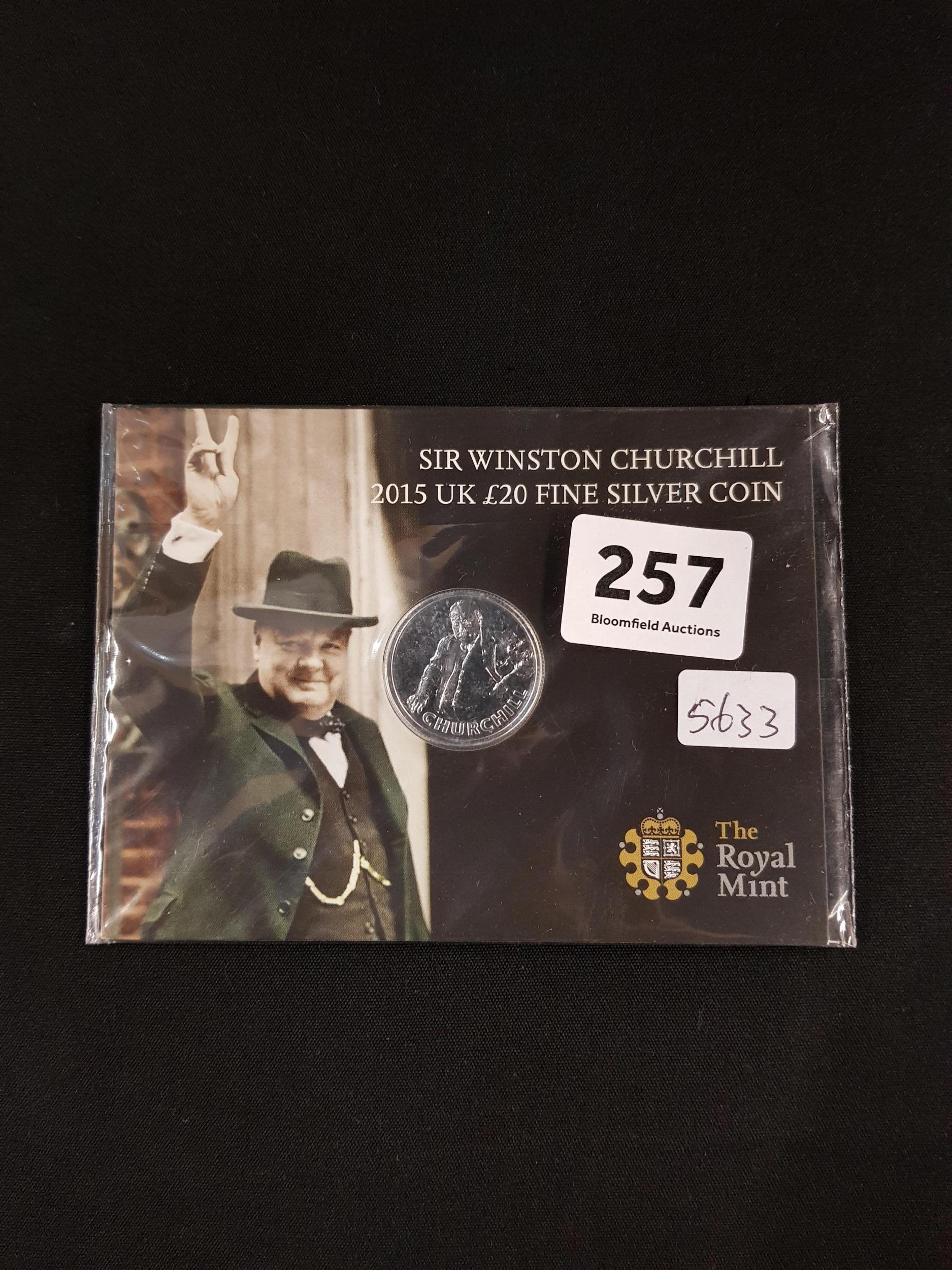 2015 FINE SILVER COIN WINSTON CHURCHILL £20