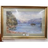 WATERCOLOUR LAKE SCENE - STOKES