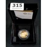 DAVID BOWIE 2020 UK QUARTER OUNCE GOLD PROOF COIN- £25 - 24 CARAT GOLD - 7.80G