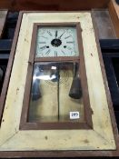 ANTIQUE AMERICAN CASED WALL CLOCK