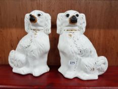 PAIR OF STAFFORDSHIRE DOG FIGURES