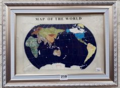 FRAMED MAP OF THE WORLD
