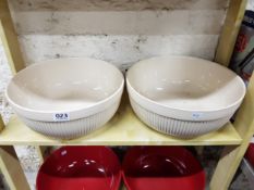 2 large vintage baking bowls