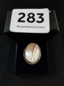 MOTHER OF PEARL SILVER RING