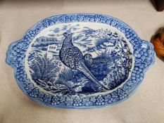 LARGE BLUE AND WHITE PLATTER