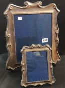 PAIR OF MATCHING SILVER PHOTO FRAMES LARGE ONE 14" HEIGHT