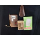 VINTAGE GUINNESS BOTTLE OPENER, DOUBLE DIAMOND NOTEBOOK & MATCH BOX HOLDER