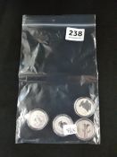 5 CANADIAN SILVER $20 COINS