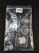 4 SILVER COMMEMORATIVE COINS