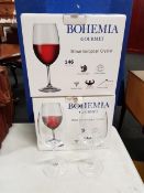 2 BOXES OF BOHEMIA GLASSES