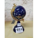 MINIATURE INLAID WORLD GLOBE